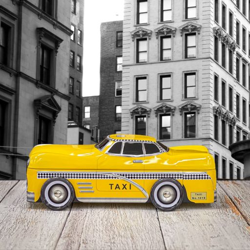 Klasszikus amerikai sárga taxi, sütis doboz