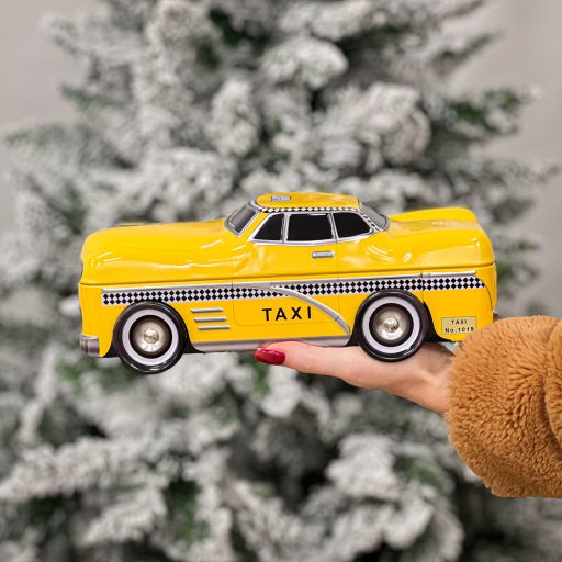 Klasszikus amerikai sárga taxi, sütis doboz