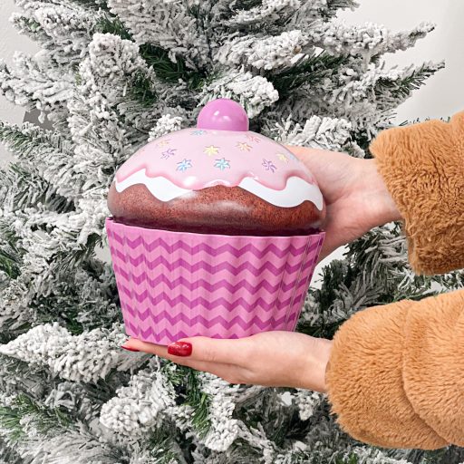 Óriás muffin sütis doboz, rózsaszín