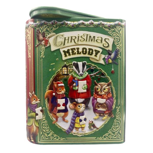 Karácsonyi kis mesekönyv sütis doboz, ünnepi ének (zöld)