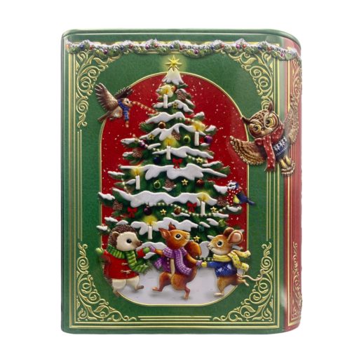 Karácsonyi kis mesekönyv sütis doboz, ünnepi ének (zöld)