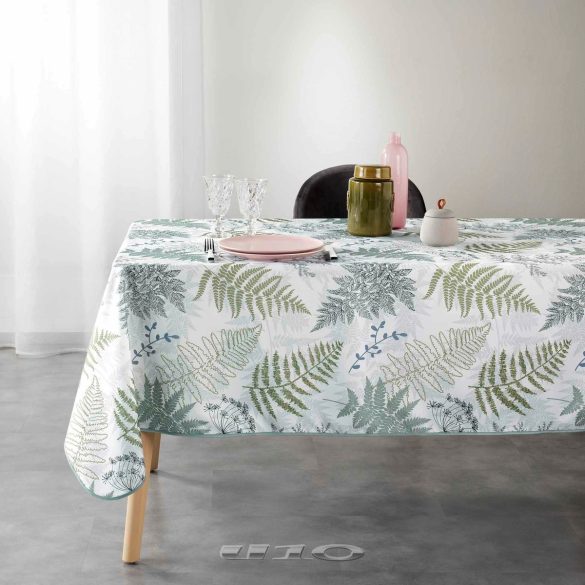Melisandre páfrány mintás szennytaszító asztalterítő, XL-es, 150x240 cm