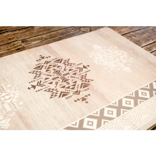 Ethnic wood indián mintás tányéralátét UTOLSÓ DARAB
