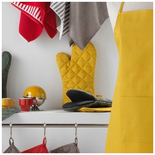 "Cuistot yellow" mustársárga színű szilikonos kesztyű