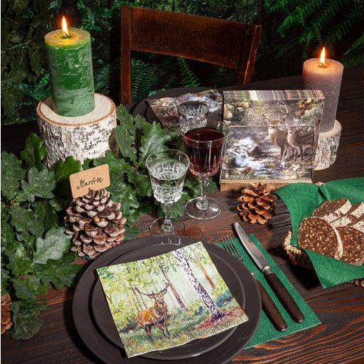 Deers on a Creek szalvéta, 3 rétegű, 20 db/csomag, Home Fashion
