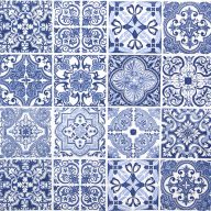   Azul kék csempés szalvéta, 3 rétegű, 20 db/csomag, Home Fashion