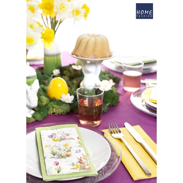 Tulip garden húsvéti nyuszis szalvéta, 3 rétegű, 20 db/csomag, Home Fashion