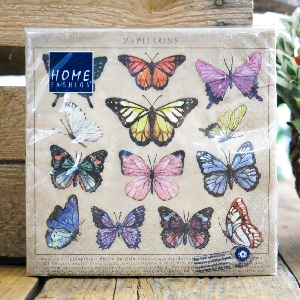 Papillon pillangós szalvéta, 3 rétegű, 20 db/csomag, Home Fashion