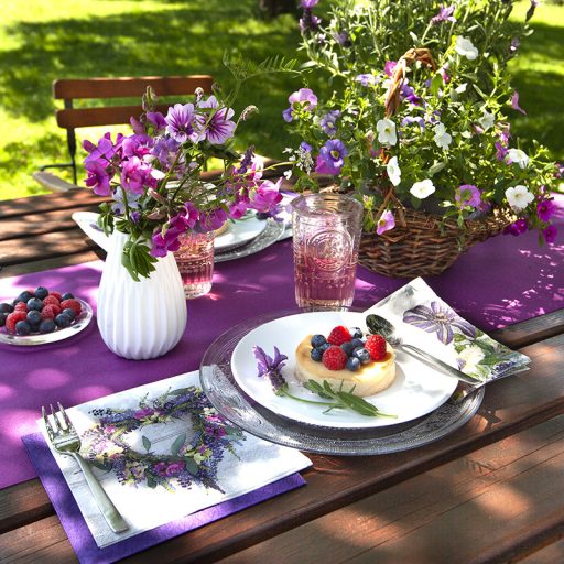 Lavender heart szalvéta, 3 rétegű, 20 db/csomag, Home Fashion