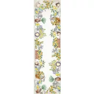 NAPOLI Citrom mintás mediterrán asztali futó, 45x140 cm