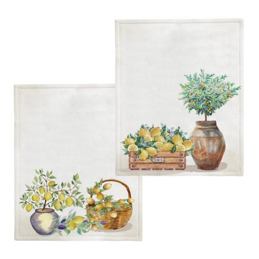 NAPOLI Citromos két részes konyharuha szett 50x70 cm