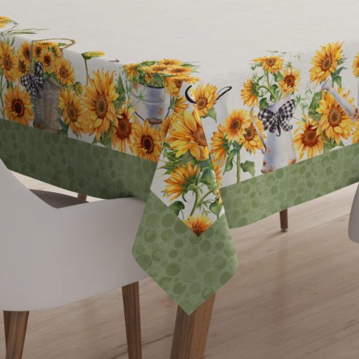 SUNNY napraforgó mintás 140x240 cm asztalterítő 