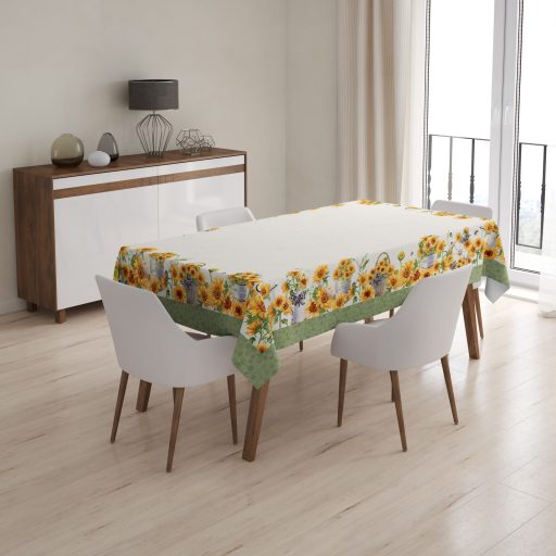 SUNNY napraforgó mintás 140x240 cm asztalterítő 