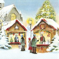   Christmas Market karácsonyi szalvéta, 3 rétegű, 20 db/csomag