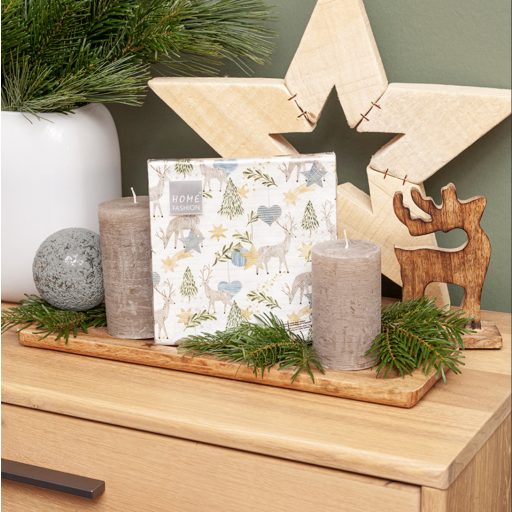 Natural Deers őzikés szalvéta, 3 rétegű, 20 db/csomag, Home Fashion