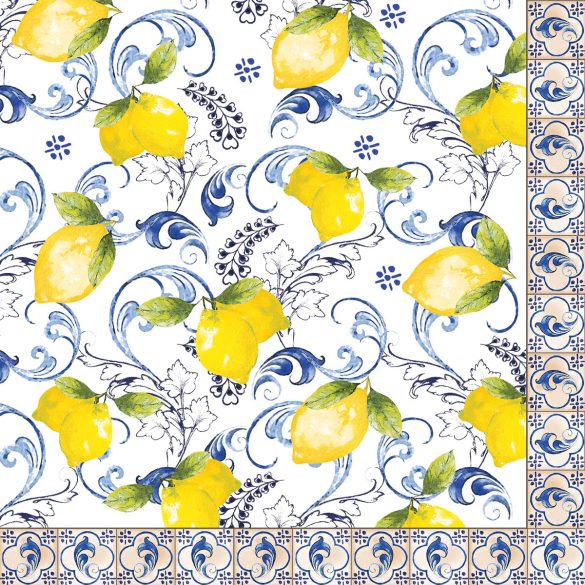 Lemon garden citromos szalvéta, 3 rétegű, 20 db/csomag, Nouveau