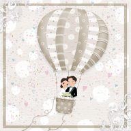 Honeymoon szalvéta, 3 rétegű, 20 db/csomag, Nouveau