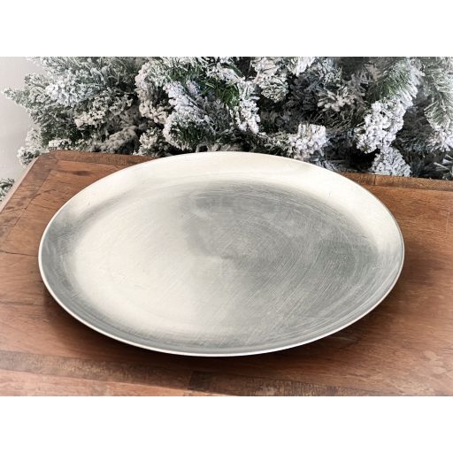 Dekor tányér, ezüst színű, 33 cm