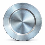 Dekor tányér, metálkék színű, 33 cm