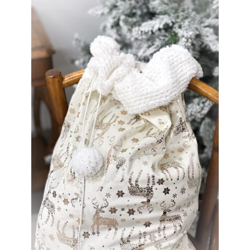 Bársony puttony, fehér 46x74 cm