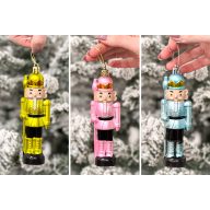   Diótörő karácsonyfa dísz, 3 db-os szett, metál színben