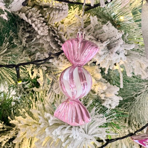 Cukorka karácsonyfa dísz, 3 db-os szett