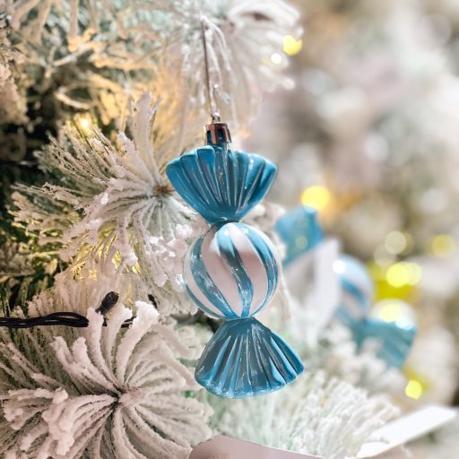 Cukorka karácsonyfa dísz, 3 db-os szett