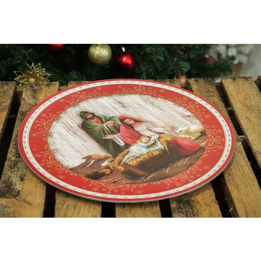 Dekor tányér, betlehemi, 33 cm