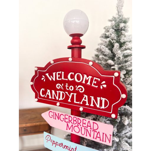 Candyland karácsonyi útmutató tábla 154 cm, UTOLSÓ DB