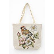 Madár a virágzó ágon bevásárló táska