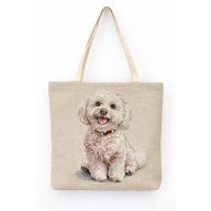 Bichon kutyás bevásárló táska