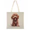 Mini poodle kutyás bevásárló táska, gobelin