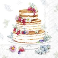   Sweet cake tortás szalvéta (koktél), 3 rétegű, 20 db/csomag, IHR