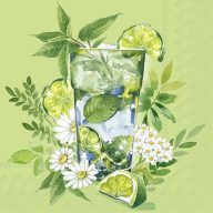   Green cocktail mojitos szalvéta (koktél), 3 rétegű, 20 db/csomag, IHR