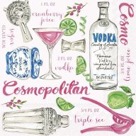   Cosmopolitan szalvéta (koktél), 3 rétegű, 20 db/csomag, IHR