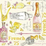  Gin & champagne szalvéta (koktél), 3 rétegű, 20 db/csomag, IHR