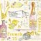 Gin & champagne szalvéta (koktél), 3 rétegű, 20 db/csomag, IHR