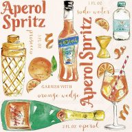   Aperol Spritz szalvéta (koktél), 3 rétegű, 20 db/csomag, IHR
