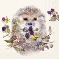   Forest hedgehog sünis szalvéta (koktél), 3 rétegű, 20 db/csomag, IHR
