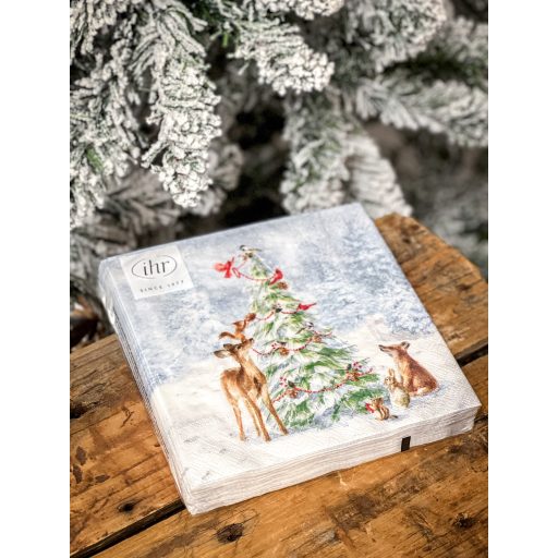 Friends in snow karácsonyi szalvéta (koktél), 3 rétegű, 20 db/csomag, IHR