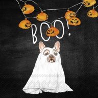   Boo! Bulldogos Halloween szalvéta (koktél), 3 rétegű, 20 db/csomag, IHR
