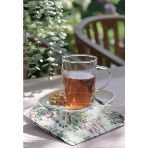 Flower basket virágos szalvéta (koktél), 3 rétegű, 20 db/csomag, IHR