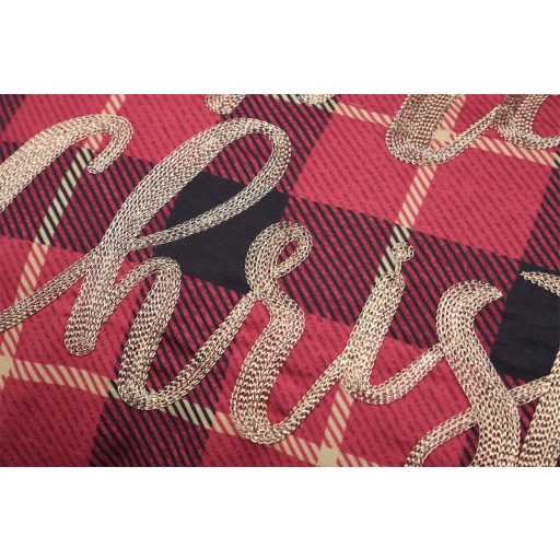 Klasszikus kockás karácsonyi díszpárna töltettel