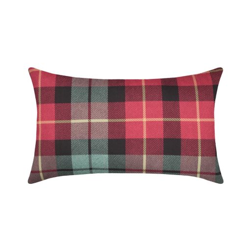 Klasszikus kockás karácsonyi díszpárna töltettel