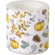 Autumn elements őszi, átvilágítós gyertya 7,5 cm IHR