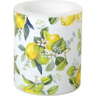 Lemon wreath citromos, átvilágítós gyertya 10,5 cm IHR