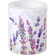 Lavanda levendulás, átvilágítós gyertya 10,5 cm IHR