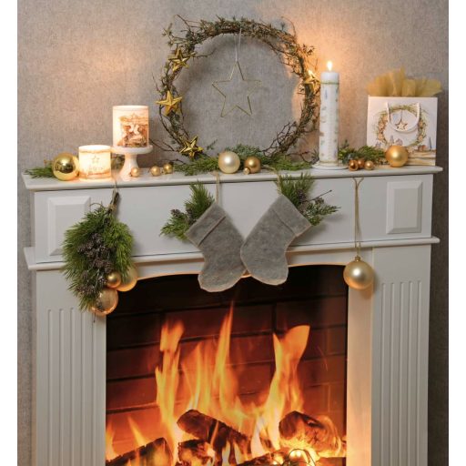 Cozy fireplace karácsonyi, átvilágítós gyertya 10,5 cm IHR