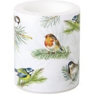 Charming birds madaras, átvilágítós gyertya 10,5 cm IHR