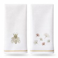   Prémium méhecskés / ginko virágos konyharuha szett, 2 db-os